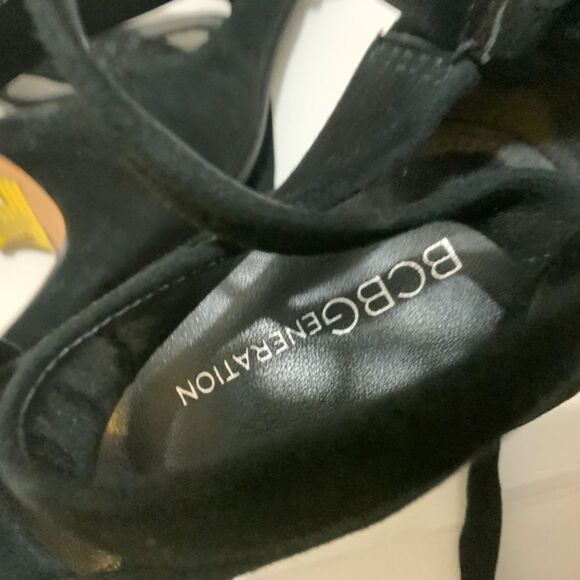 BCBGeneration Janine Lace Up Heeled Sandals, Black, Womens 7 M - Picture 11 of 12